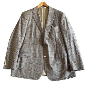 Ermenegildo Zegna Men's Sz Size 46R Plaid Wool & Silk Sports Coat Blazer Fabric